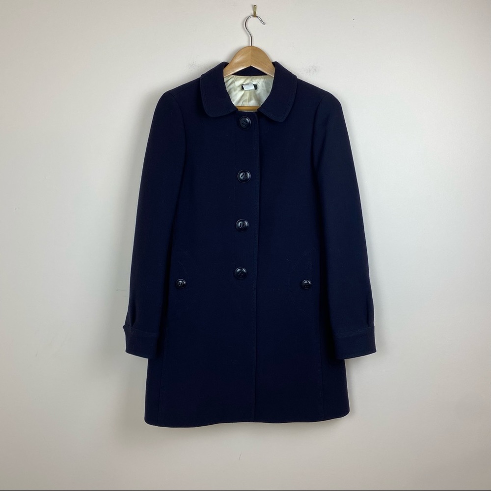 J. Crew Single-Breasted Double-Cloth Coat